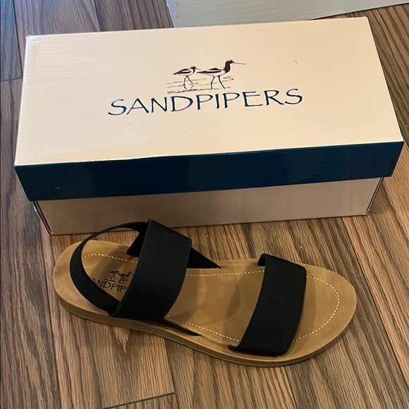 SANDPIPERS Women's RAE Black Strappy Sandals size 7 - Picture 6 of 9